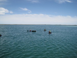 Blue Lake, Utah  -- one of Utah's best known hot spring dive sites.