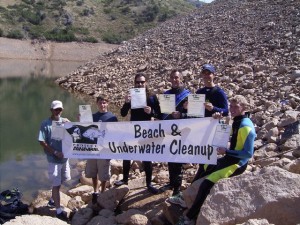 Beach & underwater cleanup--AWARE Divers at work