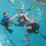 Unresponsive diver at the surface, part of PADI Rescue Diver training